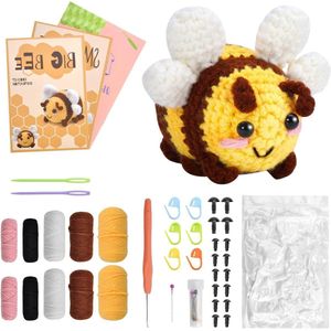 Haakset voor beginners - 2 stuks bijendieren haken - haakaccessoires - perfect voor doe-het-zelf en handbreien .