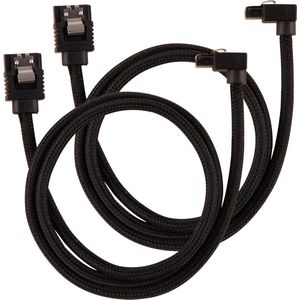 Corsair - Premium SATA3-kabel - Zwart - 60 cm - 2x