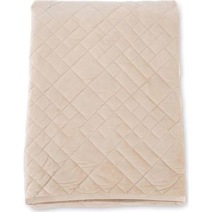 Luxe Beige Bedsprei 260 x 260 cm van Polyester en Fluweel