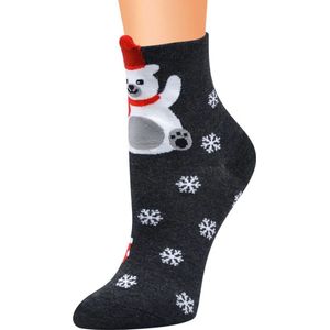 1 paar Kerstsokken met IJsbeer - Foute Kerstsokken Unisex (Maat 36-41) - Perfect als Kerstcadeau of Kerst Relatiegeschenk