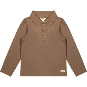 Jongens polo broc lange mouwen bruin 134-140
