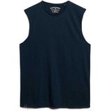 Superdry - Raw Edge Slub - Mouwloos T-shirt - Blauw