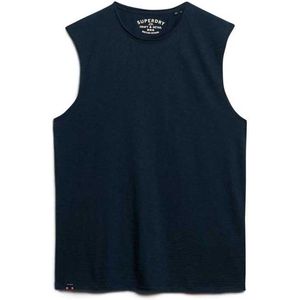 Superdry - Raw Edge Slub - Mouwloos T-shirt - Blauw