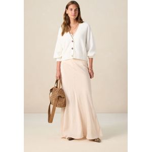 Sissy-Boy - Bouclé Vest - Wit - Driekwart Mouwen - V-hals