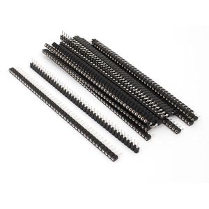 20 stuks 2,54 mm rastermaat enkele rij rechte kop strepen sokkel - Ideaal voor Elektronica Projecten
