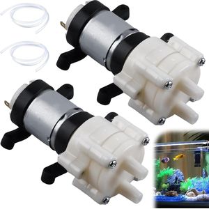 2 stuks membraanpomp 12V 385 DC - mini waterzuigpomp - 1-2 l-min - waterdruk membraanpomp - zelfaanzuigend - elektrische waterzuigpomp - theemachine waterdispenser aquarium .
