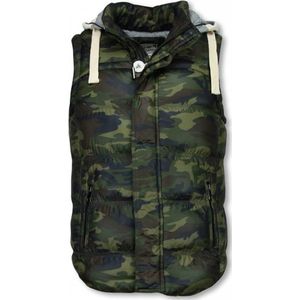 Bodywarmer Heren - Camouflage Vest Capuchon