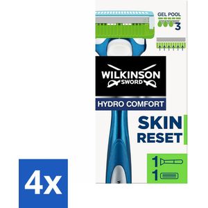 4 x Wilkinson - Navulmesjes - Hydro Comfort Skin Reset - Hydraterend - 1 mesje - Scheermes - Hydro Comfort - Wilkinson - Scheermes Refill - Scheermes Met Gel
