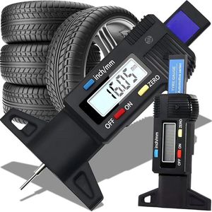 Equivera Bandenprofielmeter - Bandenspanningsmeter - Bandendrukmeter - Profielmeter - Profieldiepte Meter Autobanden - Profieldieptemeter - Bandenprofielmeters - Bandenprofiel Meter - Bandenprofielmeter Digitaal