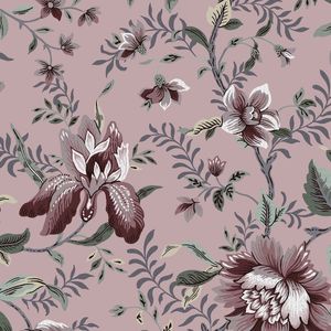 Laura Ashley Edita�s Garden Behang - Bloemen - 10mx52cm - Roze