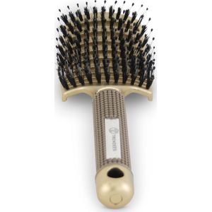 Trendees - Anti-Klit Haarborstel - Goud - Hoofdhuid Verzorging - Curved