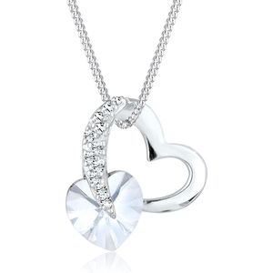 Elli Halsketting Hart Glamoureus Swarovski® Kristallen 925 Zilver