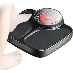 Personenweegschaal met mechanische wijzerplaat en groot afleesbaar platform, maximaal 160 kg