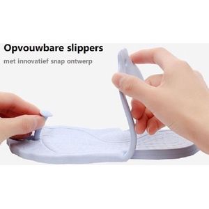 Wiwi Home Life - Slippers - Maat 39-40 - Reisslippers - Traveling slippers - Opvouwbare - Foldable - On the go - Sandaal - Sandals - Strandslipper - Ruimtebesparende - Space saving - Gemakkelijk - Convenient voor verpakking - Anti-slip - Blauw