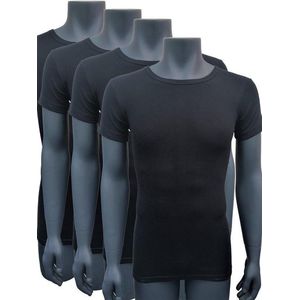 Naft extra lange t shirts 4pack zwart XL-XXL