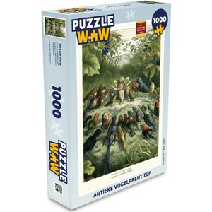 Puzzel Antieke vogelprent elf - Legpuzzel - Puzzel 1000 stukjes volwassenen