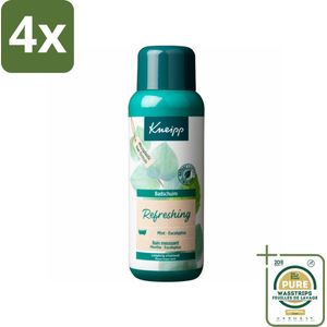 Kneipp - Badschuim - Mint Eucalyptus - Verfrissend - 400 ml - Voordeelverpakking - 4 stuks - Munt - Verfrissend