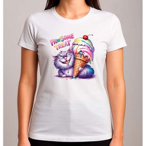 Pawsome Treat - T Shirt - Funny - SoFunny - Grappig - ZoGrappig - Sarcasm - SarcasticHumor - Sarcasme - Sarcastisch - Cat - Kat