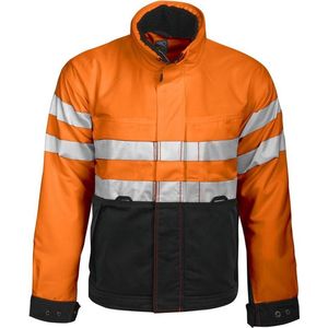 ProJob 6407 SIGNALISATIE VEST EN ISO 20471 KLASSE 3 GEVOERD 646407 - Oranje/Zwart - M