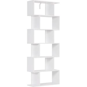 Rootz Moderne Witte Boekenkast - Opbergplank - Kubusorganisator - Duurzaam en waterbestendig - Ruimtebesparend en veelzijdig - 60 cm x 160 cm x 23,5 cm