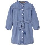 Vertbaudet - Jurk - Jeans - Meisjes - Ronde Halslijn - Lange Mouwen