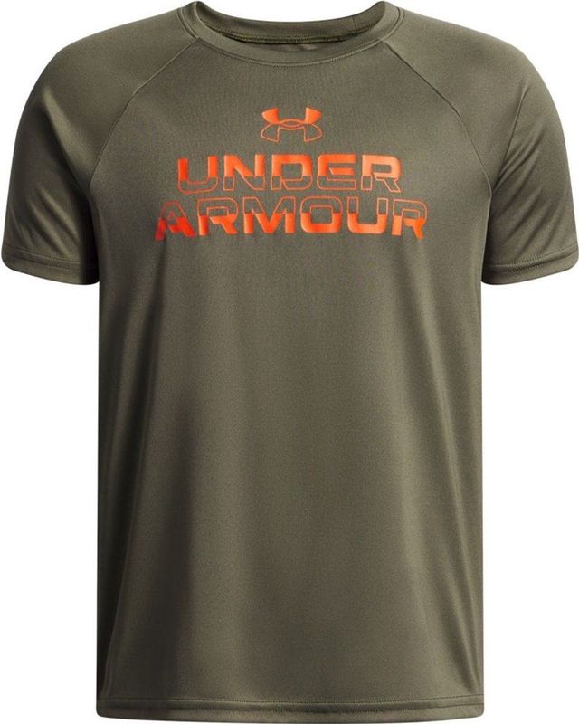 Under Armour - Tech Split Wordmark - T-shirt - Korte Mouwen - 100% Polyester