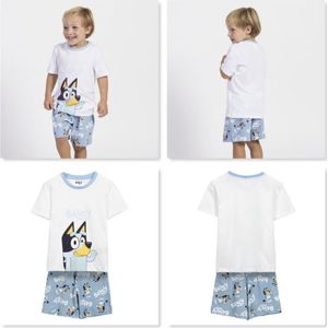 Bluey - Pyjama - Wit / Blauw - 100% Katoen - Short Pyjama