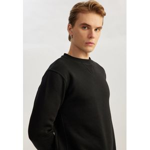 Ronde kraag Met gebruik van twee verschillende stoffen Sweatshirt