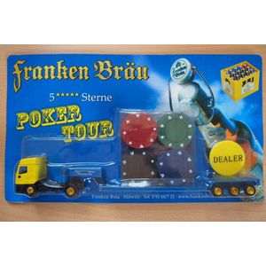franken Bräu modelvrachtwagen met poker set