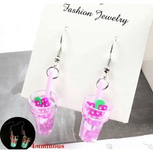 Akyol - Milkshake oorbellen - Fruit oorbel - bubble tea - - leuke oorbellen - oorbellen dames - oorbellen voor meiden - verjaardagscadeau