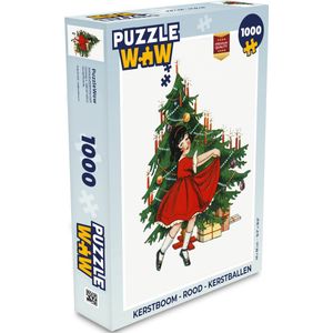 Puzzel Kerstboom - Kunst - Kerstballen - Kerstmis - Legpuzzel - Puzzel 1000 stukjes volwassenen - Kerst - Cadeau - Kerstcadeau voor mannen, vrouwen en kinderen