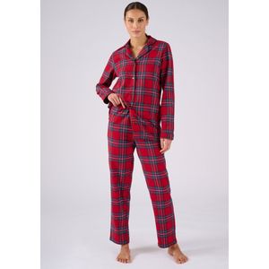 Damart - Katoen flanellen pyjama met print - Dames - Rood - 38-40 (S)