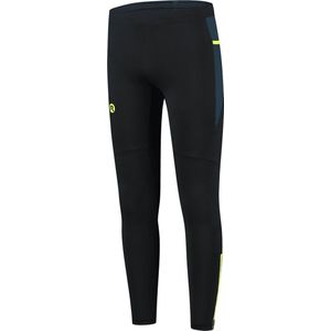 Rogelli Electro Hardloopbroek - Heren - Zwart, Donkerblauw, Fluor - Maat S