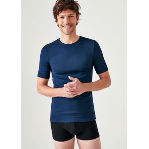 Damart - Klassiek gebreid T-shirt met korte mouwen Thermolactyl - Heren - Blauw