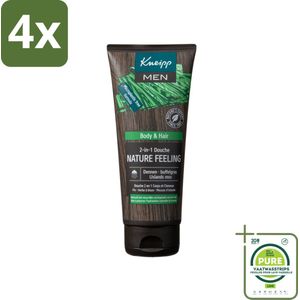 Kneipp - Douchegel - Men - Nature Feeling - 2-in-1 - 200 ml - Voordeelverpakking - 4 stuks - Douchegel - Mannen