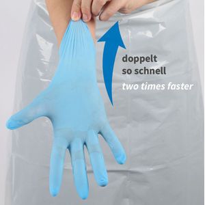 HYGOSTAR Nitril Handschoenen Rapid-On, maat L, blauw, poedervrij