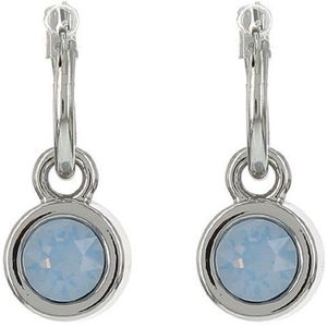 Biba Oorhangers zilver met steen Air Blue Opal