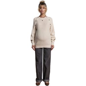 Envie de fraise - Geribde Zwangerschapstrui - Kralenrib - Met Knoopsluiting