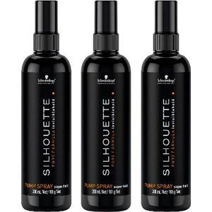 Schwarzkopf Professional - Silhouette - Strong Hold, Pump Spray - voordeelverpakking - 3 x 200ml