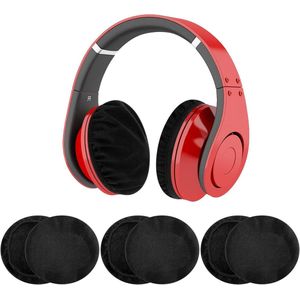 Brenzoos - Hoofdtelefoon Oorkussens - Set van 3 Zwarte Rekbare Wasbare Covers - Ideaal voor Sportschool en Gaming - Geschikt voor Oorkussens van 9 tot 11 cm - Koptelefoon oorkussens