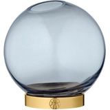 AYTM - Globe Vaas - Ø21 - Forest/Gold - Mondgeblazen Glas - Messing Voet