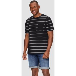 Q S designed by - T-shirt - Mannen - 99G0 GREY BLACK