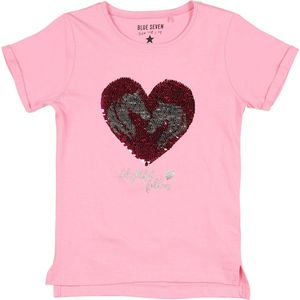 Blue Seven Shirtje Paard pailletjes roze Kids & Kind Meisjes Roze - Maat: 92