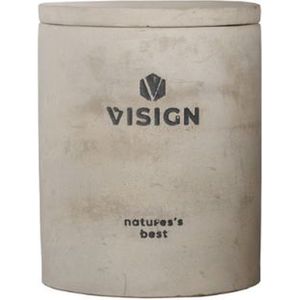 Visign Nature Geurkaars Steen - Kaars - Warme & Bloemige geur - Sojawas - Nature's Best - +/- 30 Branduren