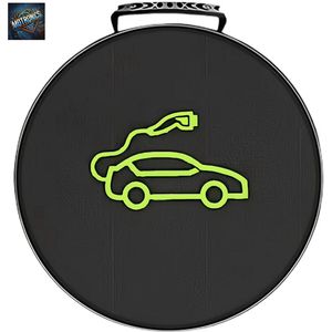 MoTronics Ronde EV Oplaadkabel Tas – Waterdichte & Brandvertragende Opbergtas – 36,5 cm – Geschikt voor Type 1 & Type 2 Laadkabels – Voor Elektrische Voertuigen