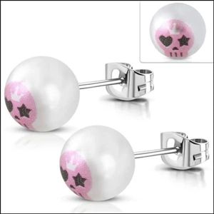 Aramat Jewels Oorbellen - Unieke Stalen Parel Oorbellen - Roestvrij staal - Vrouwen - Volwassenen - 5