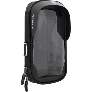 Rankos Telefoonhouder Fiets Waterdicht - 360 Graden Rotatie - Zwart - Gsm Houder Fiets - Fiets Accessoires - Fiets Telefoonhouder - Fietshouder - Ook voor scooter & kinderwagen