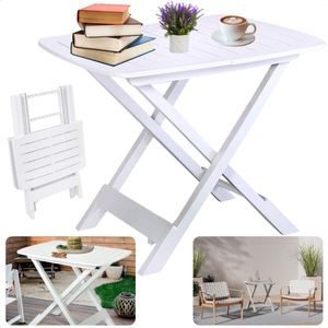 Cheqo® Campingtafel - Bijzettafel - Tuintafel - Vouwtafel Wit - Inklapbare Tafel - Lichtgewicht en Draagbaar - Inklapbare Tuintafel - Inclusief EBOOK