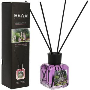 BEA'S PACHOULI LAVANDER REED DIFFUSER 120 ml - Geurstokjes - Luchtverfrisser - Aromatherapie