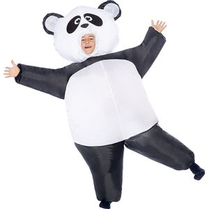FUNIDELIA Opblaasbaar Panda Kostuum voor kinderen - Maat: 125-150 cm